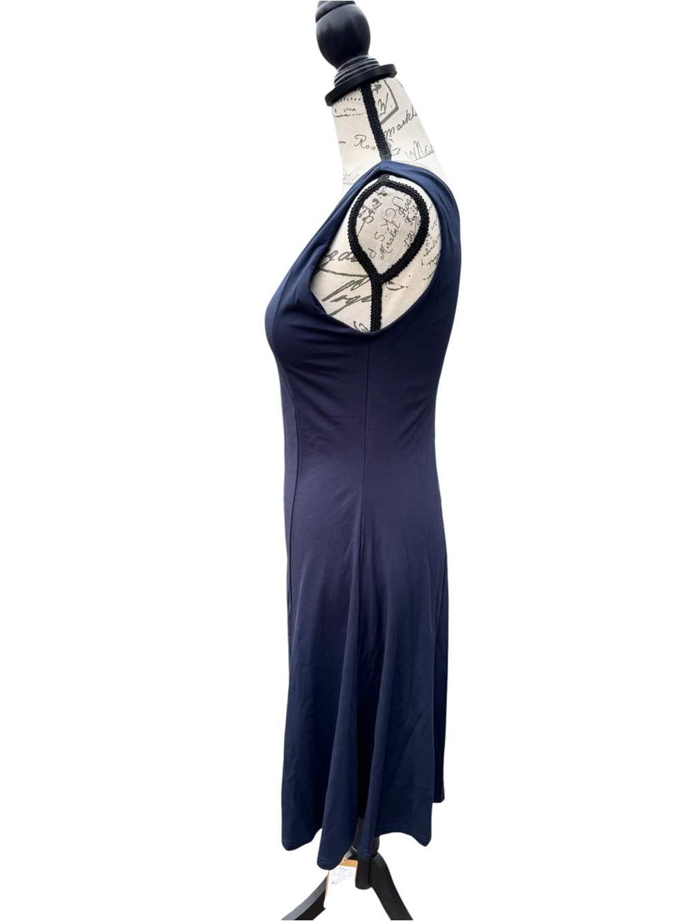 OGL Navy Stretch V-Neck Midi Dress - Picture 5 of 10
